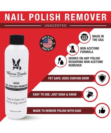 Warren London Dog Nail Polish Remover | Non-Acetone Formula | Made in USA - Buy Online on GoSupps.com