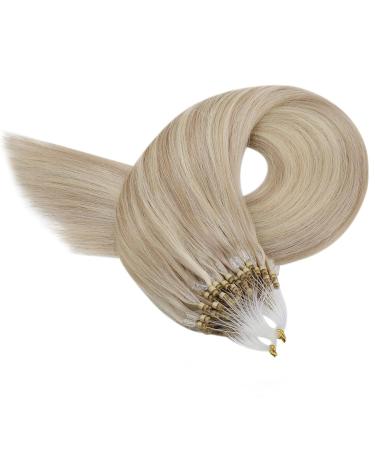 Buy Youngsee Real Hair Microring Extensions - Blonde 55cm Micro Loop Ash Blond & Platinum #18/613 - 50g Quality Hair Extensions for Ultimate Style - Buy Online on GoSupps.com