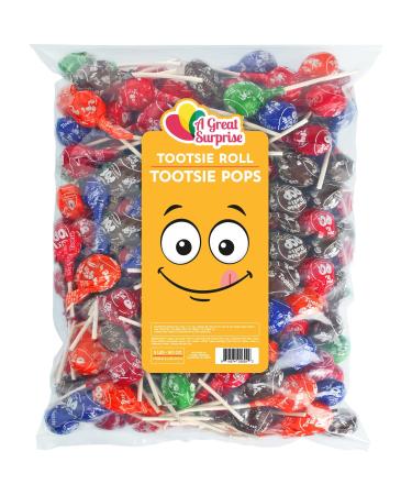 Tootsie Roll Pops - 5 lb Family Size Party Bag - Assorted Flavored Lollipops - Buy Online on GoSupps.com