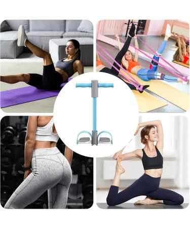 Pedal Resistance Band - Pedal Puller Puller Resistance Bands | Elastic Sit Up Pull Rope with Foot Pedal Multifunctional Yoga Pedal Puller Abdominal Leg Waist Exerciser for Home Gym Yoga Fitness Blue - Buy Online on GoSupps.com