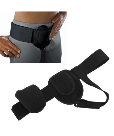 ZJchao Hernia Support Umbilical Hernia Patch Hernia Belts Adjustable Reduce Soreness Inguinal Groin Hernia Belt Hernia Guard Inguinal for Elderly (Black)