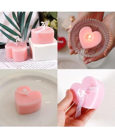 Soulnioi Bath Set of Bubble Bath Bombs Pink Heart Shape Fizzy Bubble Spa Pink White Shower Pouf Bath Loofah Pink Heart Shape Love Scented Candle Anniversary Birthday Valentines Bath Gifts Pink Candle - Buy Online on GoSupps.com