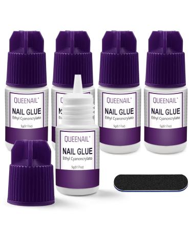 Nail Glue Extra Strong for Acrylic Nails Suitable for Natural Nails False Nail Adhesive Glue for Broken Nails Long Lasting Nail Glue Extra Strong