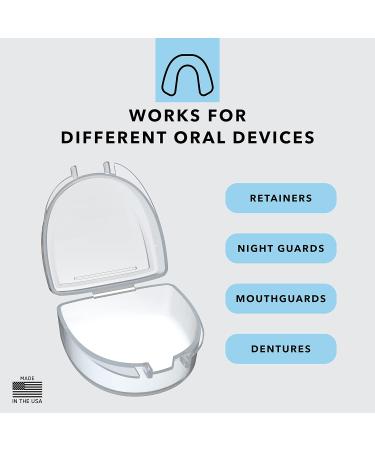 Ventilated Orthodontic Retainer (2-Pack) and Mouth Guard Case - Durable Clear Dental Case (2 Pack) - Buy Online on GoSupps.com