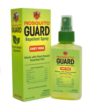 Mosquito Guard Mosquito Repellent Spray - 4oz Travel Bug Spray for People, Natural Mosquito Spray - Mosquito Repellent for Patio and Outdoor - Buy Online on GoSupps.com