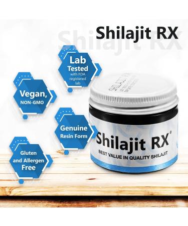 Shilajit RX Pure Himalayan Resin - Authentic Fulvic Acid & Trace Minerals for Energy Focus & Immunity | 10 Servings Made in USA - Buy Online on GoSupps.com