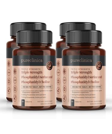 Triple Strength Phosphastidylserine and Phosphastidylcholine x 240 Tablets (4 Bottles of 60 Tablets) 60 Count (Pack of 4)