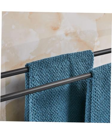 OSALADI 2pcs Cabinet Hooks Wall Towel Rack Towel Holder Self- Coat Hanger Wall-Mounted Double Towel Bar Blackx2pcs Size 1x2pcs - Buy Online on GoSupps.com