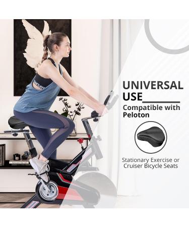 MAQRBAQR Cycling Bike Seat Cushion - Padded Gel Cover for Peloton and Cruiser Bikes | Ultimate Comfort for Men & Women | 11 x 10 Black - Buy Online on GoSupps.com