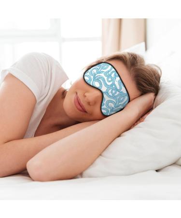 Shop Blue Snake Print Sleep Eye Mask - Soft Eyeshade for Travel & Night Sleeping | Comfortable Blindfold with Elastic Strap - Buy Online on GoSupps.com