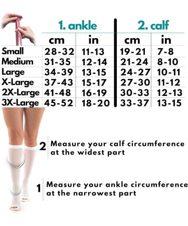 Knee High Compression Stockings 15-20 mmHg for Plus Size (XXL) - Moderate Support International Shipping Available - Buy Online on GoSupps.com