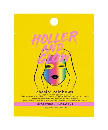 Holler and Glow Chasin' Rainbows Printed Hydrogel Face Mask