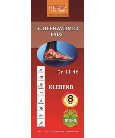 Thermo Company Sohlenwrmer Pads Thermopads |Heat soles for shoes |adhesive |Foot warmer Pads shoe size size: 41-46 8cm x 25cm |Up to 8 hours (5 10 20 30 or 40 pairs) 30 pairs