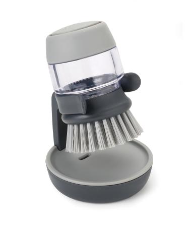 Joseph Joseph Palm Scrub Refillable soap dispenser Cleaning and flushing brush for the kitchen with storage stand gray 8 800000000007x9.5x13.5 cm