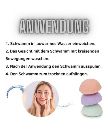 TheraCare Konjac Sponge Set - 3 Organic Sponges for Face & Body Care | Ideal for All Skin Types - International Shipping Available - Buy Online on GoSupps.com