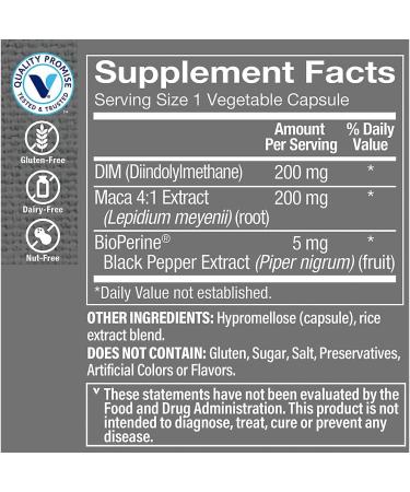 Shop DIM for Men with BioPerine - 200 MG | Supports Hormone Balance & Estrogen Metabolism - 60 Vegetarian Capsules - International Shipping Available - Buy Online on GoSupps.com