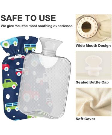Naanle 1L Transparent Hot Water Bottle - Truck Design for Pain Relief & Warmth | Bed Hand & Foot Therapy - Buy Online on GoSupps.com