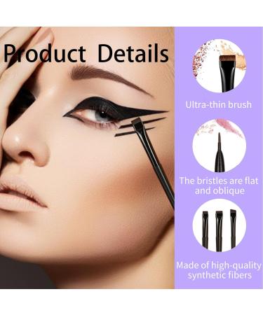 3Pcs Eyebrow Eyeliner Brush Set - Precision Eye Brow Makeup Brushes for Eyeshadow, Eyebrows, and Eyeliner - Buy Online on GoSupps.com