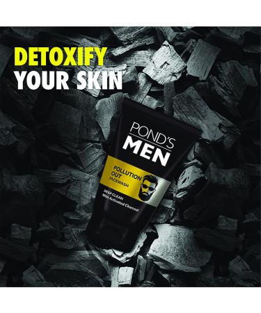 Pond's Men Pollution Out Face Wash 100g - Best Face Cleanser for Oily Skin | International Shipping - Buy Online on GoSupps.com