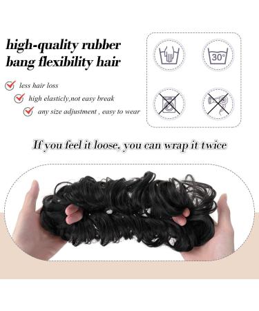 BARSDAR Hair Bun Extensions Hairpiece Hair Rubber Scrunchies for Women Ponytail Extensions Updo Curly Messy Bun - Golden Brown 1 Count (Pack of 1) 10#-Golden Brown - Buy Online on GoSupps.com