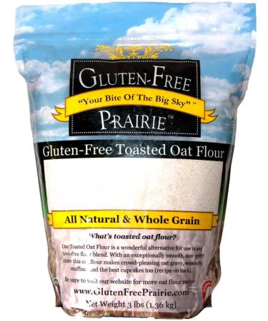Gluten-Free Prairie Toasted Oat Flour, Certified Gluten Free Purity Protocol, Non-GMO, Vegan, 3 Pounds 3 Pound (Pack of 1)