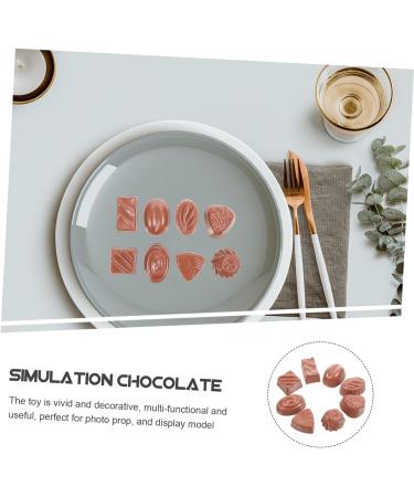 TEHAUX 8pcs Simulation Chocolate Realistic Chocolate Model Chocolate Block Model Fake Cookies Realistic Fake Chocolate Simulated Chocolate Decor Desktop Decor 3D Gummies PVC Multifunction Coffee 3.9X2.8cm - Buy Online on GoSupps.com