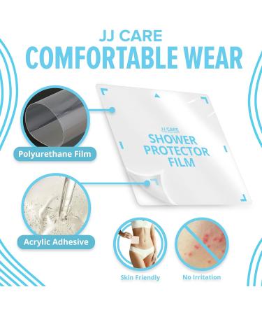 JJ CARE Shower Protector [Pack of 14] - Waterproof Dialysis Catheter & PICC Line Cover for Bathing - Colostomy Shower Shield - 2 Weeks Supply - Buy Online on GoSupps.com