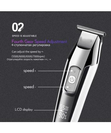 Professional Electric Hair Clipper & Trimmer - LCD Digital Men's Grooming Tool for Precision Cutting - Buy Online on GoSupps.com