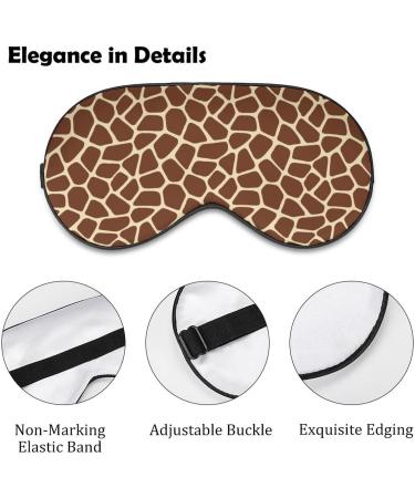 Shop Giraffe Wild Animal Skin Print Sleep Mask for Women - Adjustable Eye Shades with Elastic Strap | International Shipping - Buy Online on GoSupps.com