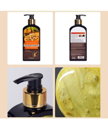 Hocossy Castor Oil Hair Growth Shampoo - Volumizing Shampoo for Hair Loss Thin Hair Shampoo for Men & Women Natural Ingredients 350m Castor Oil Shampoo - Buy Online on GoSupps.com