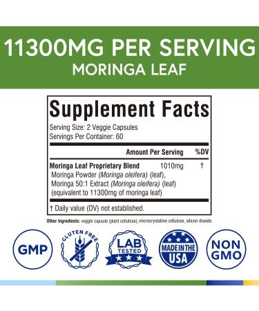 Terranics Magnesium Complex & Moringa Capsules Bundle - 500mg 5 Forms Magnesium Glycinate Citrate Malate Aspartate Gluconate + 11300mg Pure Moringa Leaf Powder 120 Capsules Each - Buy Online on GoSupps.com