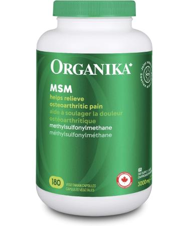 Organika MSM- Joint and Inflammation Support- 180caps