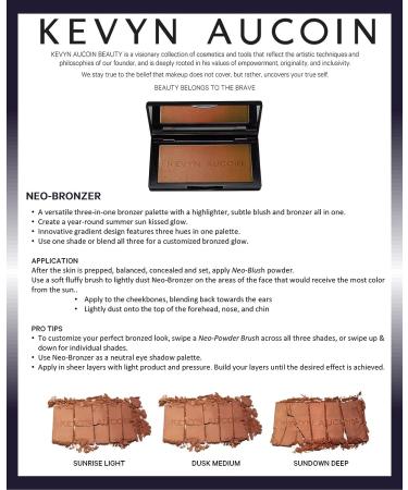 Kevyn Aucoin Neo-Bronzer Sundown Deep 3-in-1 Makeup Palette - Highlighter, Blush & Bronzer in One Compact - Buy Online on GoSupps.com