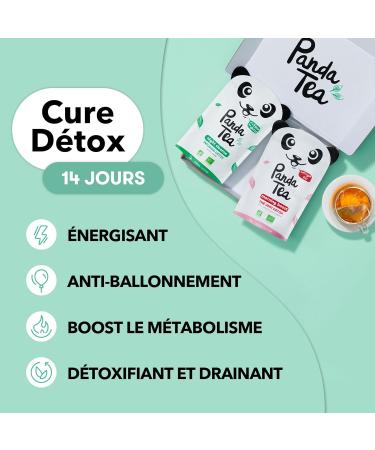  Panda Tea Panda Tea - Organic Detox Tea and Infusion - 28 Cotton Tea Bags - 14-Day Challenge - Certified Organic - Buy Online on GoSupps.com