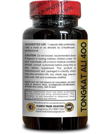Longjack Tongkat Ali Capsules Energy Booster Without Caffeine - Plant-Powered Support for Men on The Move - Everyday Energy Support - 1 Bottle 60 Capsules - Buy Online on GoSupps.com