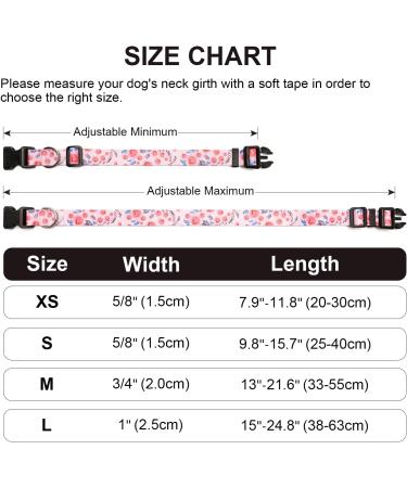 Mercano Adjustable Dog Collar - Soft Nylon Comfort & Durable Design for Small Medium Breeds & Puppies (Medium Rose) - Buy Online on GoSupps.com