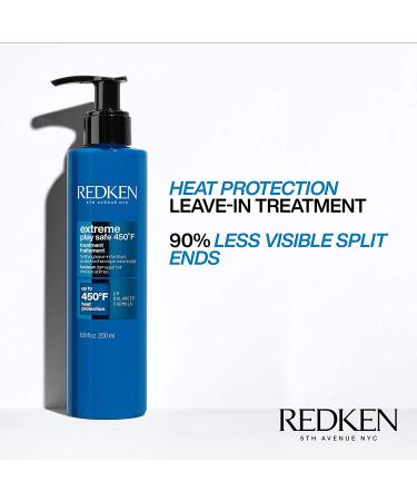Redken Extreme Play Safe Heat Protectant Spray & Leave In Conditioner - 1 Fl Oz | Reduces Split Ends, All Hair Types, Tourmaline-Infused - Buy Online on GoSupps.com