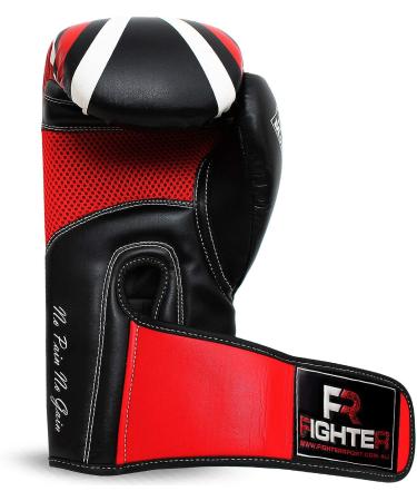 FR Fighter Boxing Gloves - Ideal for MMA, Kickboxing, and Muay Thai Training - Red/Black 14 oz - Unisex Adult Gloves - Buy Online on GoSupps.com