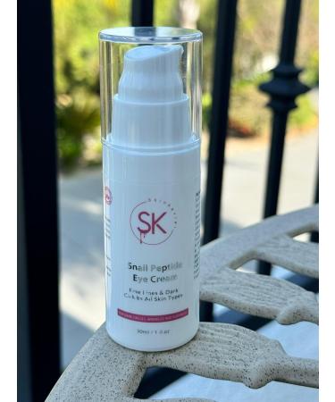 Snail Peptide Eye Cream - 73.7% Snail Mucin & Niacinamide | Brightening Korean Night Cream for Fine Lines & Dark Circles - 30ml - Buy Online on GoSupps.com