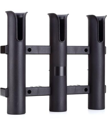 Wall Mounted Black Fishing Rod Holder Rack - 3 Pole Rests | Tubes Links - Buy Online on GoSupps.com