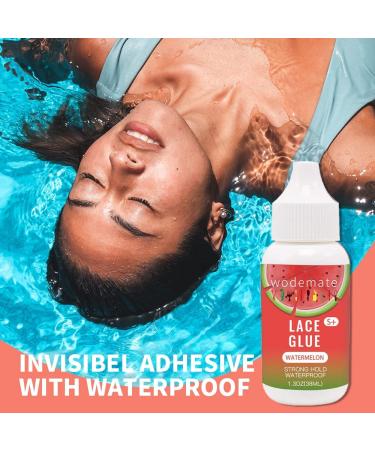 Lace Wig Glue|Adhesive Strong Hold Invisible Bonding|Hair Glue for Wigs Waterproof Latex-Free|Oil-Resistant Glue for Lace Front Wig Poly Hairpieces Toupee and Cosmetic Hair Systems1.3OZ watermelon - Buy Online on GoSupps.com