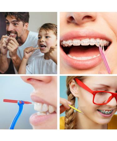 75-Piece Braces Brush Set | Interdental Cleaning & Dental Hygiene Tools | Bendable Flosser | 5 Color Options - Buy Online on GoSupps.com