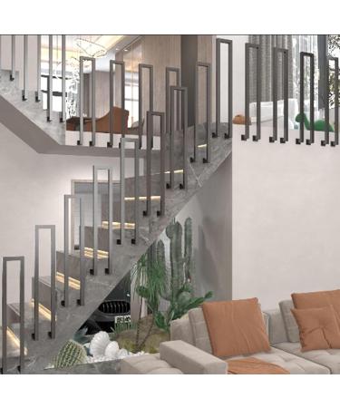 Banister Brackets for Stairs U-Shaped Stair Handrail Side Mount Balustrade Metal Non-Slip Railing Fence Grab Bar Kit - Buy Online on GoSupps.com