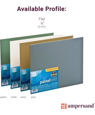 Ampersand Pastelbord 5x7 Museum Series, 4 Pack - Assorted Colors, 1/8 Flat Profile - Buy Online on GoSupps.com