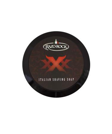 RazoRock XXX Italian Shaving Soap: Artisan Made Shaving Soap for Men - Tallow Based Shave Cream Soap for Wet Shaving - Rich, Creamy Lather and Classic Italian Barber Shop Scent - 5 Fl Ounces (150 ML)