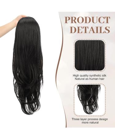 aikaa Ponytail Extensions 26 inch Long Drawstring Wavy Clip in Ponytail Hair Extensions Layered Synthetic Hairpiece for Women 26 Inch 26 Inch 4# Dark Brown - Buy Online on GoSupps.com