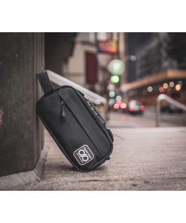 Helmet Head Compact Smell Proof Case with Lock & Grinder Card | Water Repellent Bag for Herbs - Black - Buy Online on GoSupps.com