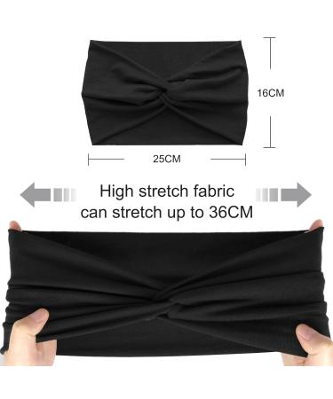 Bloom's Wide Anti-Slip Hair Band Headbands for Women - 4 Pcs Soft Elastic Sports & Yoga Accessories - White - Buy Online on GoSupps.com