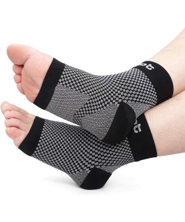 Compression Arch Support Sleeves with Gel Pads for Plantar Fasciitis & Foot Pain Relief - Medium Size (1 Pair) - Buy Online on GoSupps.com