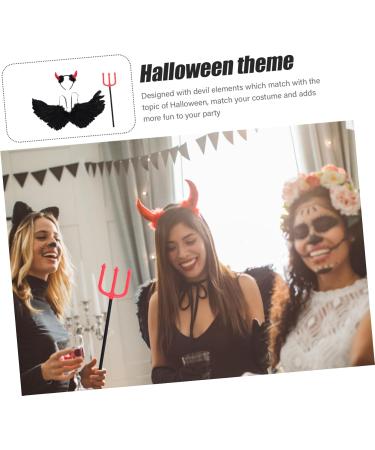 FRCOLOR 3 Sets Demon Wings Set Black Devil Costume Prop Devil Ear Headband Costume for Praty Devil Accessories Devil Pitchfork Costume Devil Costume for Horn Cosplay Supplies Feather - Buy Online on GoSupps.com